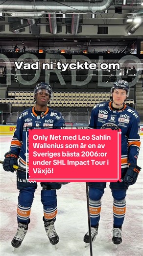 Challenge mot en av Sveriges bästa 06:or från JVM-guldlaget och Växjö Lakers – Leo Sahlin Wallenius, under SHL Impact Tour i Växjö. @shlofficial @Vaxjolakers
