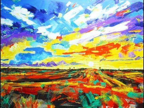 How to paint an abstract landscape