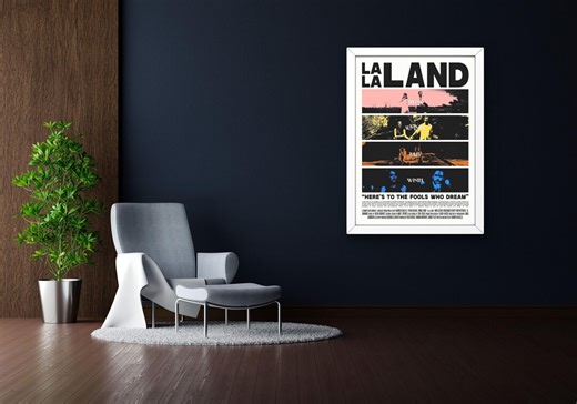 La La Land Movie Poster - Retro Minimalist Wall Art - DIGITAL DOWNLOAD - Etsy