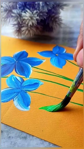 Beautiful ❤️ one stroke flower 🌹 painting ideas 💡#shorts#onestrokepainting #painting ‪@pen.pencils‬