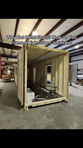 Why Not Metal Studs? How do You Frame a High Cube Container? #shippingcontainer #framing | Simple Shipping Containers