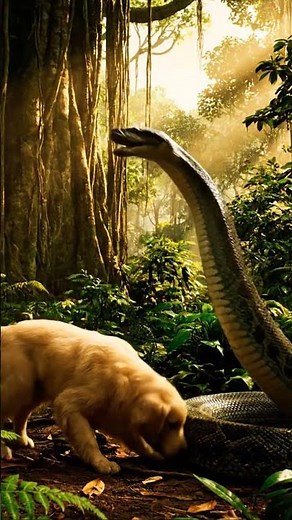 Brave Owner Saves Puppy from Giant Python Attack! #PuppyRescue #PythonAttack #animalrescue