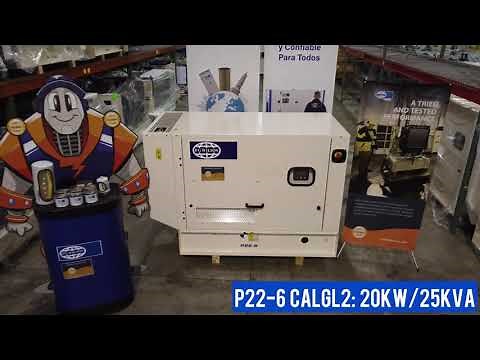 FG Wilson Diesel Generator: Sound Attenuated P22-6 Overview (SAP22-6, 25 kVA / 20 kW at 60 Hz)
