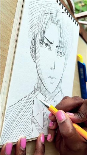 Drawing Levi Ackerman from attack on Titan #animeart #attackontitan #leviackerman #music