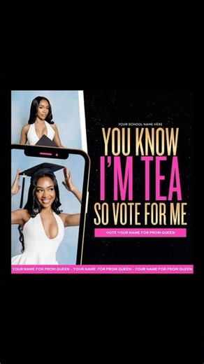 Prom Queen Flyer Canva Template | Prom 2026