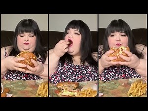Belly Girls Eat many stuffed | Big Weight Eat belly stuffing