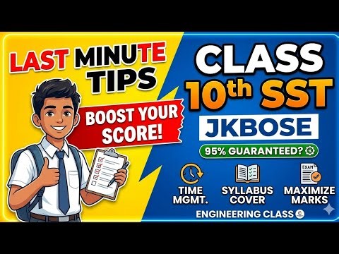 Class 10th jkbose sst last minute tips ✅📈