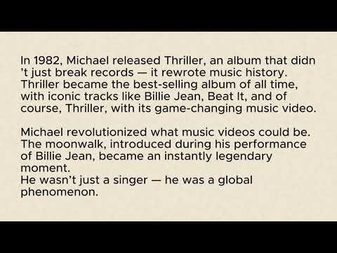 Micheal Jackson's Story | Learn English Through Story 🔥 | English Listening Practice✅ |Graded Reader