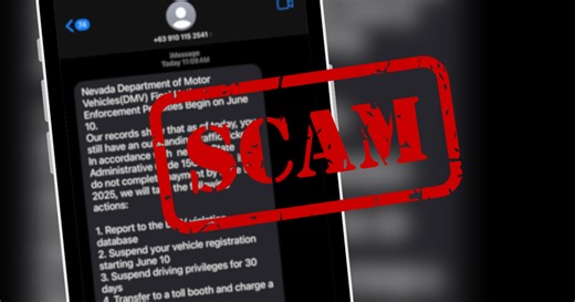 'This is in fact a scam': Another wave of fake Nevada DMV texts circulate, agency says