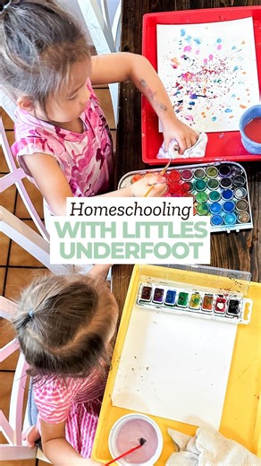 Sarah 🤍 Homeschool Made Easier on Instagram: "Homeschooling with littles underfoot can feel overwhelming, exhausting, and honestly… impossible some days. If you’re trying to teach older children while also caring for toddlers or preschoolers, you are not alone — and you’re not doing it wrong. In this live, I’m sharing realistic, practical tips for homeschooling with little ones underfoot, especially for moms who: - feel constantly interrupted - struggle with guilt or frustration during the day 