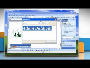 Microsoft® Word 2003: Edit a WordArt Object on Windows® XP