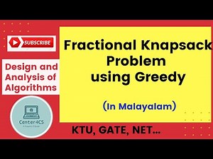 Fractional Knapsack problem or Greedy knapsack problem | DAA