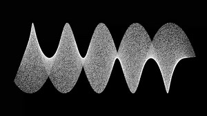 Sound wave visualization demonstrating frequencies and amplitude variations in a vibrant display