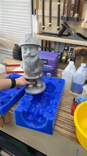 Making a concrete Garden Gnome from scratch. #3dprinting