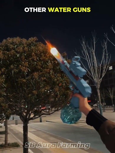 Normal Water Guns vs OVERPOWERED Water Gun #aura #shorts #other #watergun