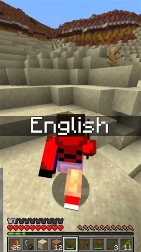 Minecraft But Language Changes Every 60 Sec #minecraft​ #shorts​ #funny​