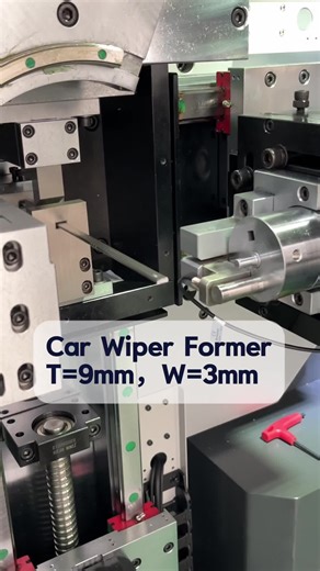 Automotive Wiper Part Forming Machine. Flat Steel Wire Punching, Bending & Cutting in One