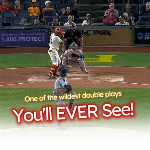One of the wildest double plays #baseball #MLB #Tripple #doubleplay #fyp #reels | MLB Throwbacks