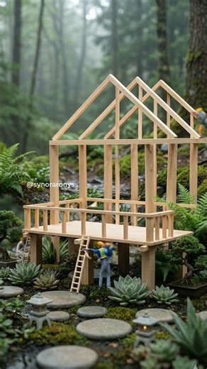 Building a Miniature Toy House with Tiny Construction Workers | Satisfying Toy Build