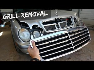MERCEDES W208 W210 GRILL REMOVAL REPLACEMENT