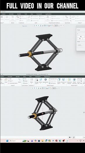 Scissor jack in creo 💯 #shorts #animation #engineering