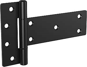 National Hardware N166-035 6-in Industrial T Black Gate Hinge, 2 Count