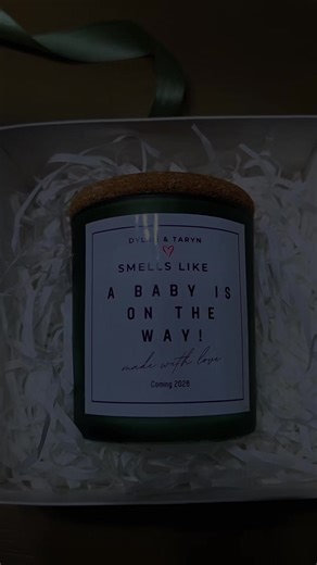 Unique Pregnancy Announcement Ideas with Custom Candles