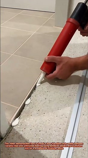 Smart Tile Edge Finishing Installation | Easy Floor Transition Trim Technique