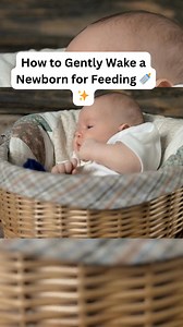 How to Gently Wake a Newborn for Feeding 🍼✨ Newborns can be deep sleepers, but regular feeding is key for their growth! If your little one is snoozing through feeds, try these gentle wake-up tips: 💡 Adjust the Environment – Dim the lights but avoid complete darkness. Unwrap them slightly to keep them comfy but alert. 🤗 Gentle Touch & Movement – Rub their back, stroke their cheek, or hold them skin-to-skin. A little diaper change can also do the trick! 👶 Trigger the Rooting Reflex – Lightly t