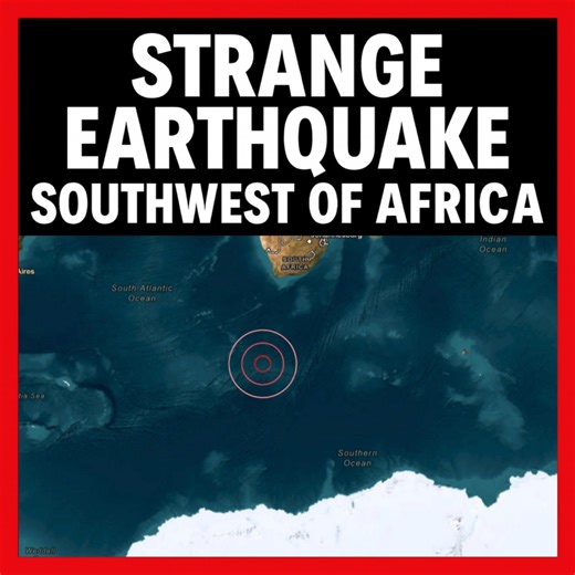 🌍💥 Strange Quake Southwest of Africa 💥🌍 A strong magnitude 5.2 earthquake struck a remote part of the South Atlantic Ocean at 3:45 p.m. local time on Thursday, October 9, 2025. The epicenter was about 786 kilometers from Bouvet Island, one of the most isolated places on Earth. This location is unusual. The quake hit near the Bouvet Triple Junction, where three major tectonic plates meet: the Mid Atlantic Ridge, the Southwest Indian Ridge, and the South American Antarctic Ridge. It is one of 
