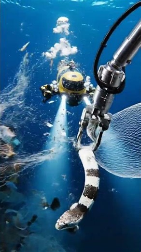 DEADLY Sea Snake STUCK Underwater - Dramatic Submersible Rescue 😱