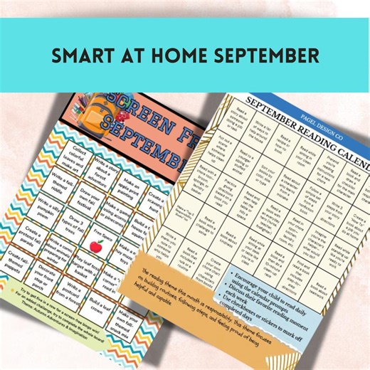 September Learning Bundle – Reading Log, Screen-free Bingo & Printables - Etsy