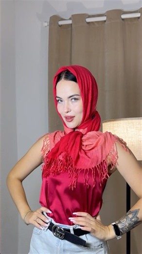 A Stylish Way to Tie a Scarf on Your Head 😍✨