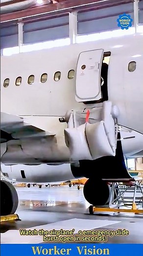 Behind The Scenes Of Airplane Safety — Slide Deployment In Action! 🛫