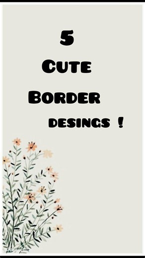 5 Cute Border Design Ideas 🌸 | Easy Page Border Design | #notebookdecoration #theborderartist #viral