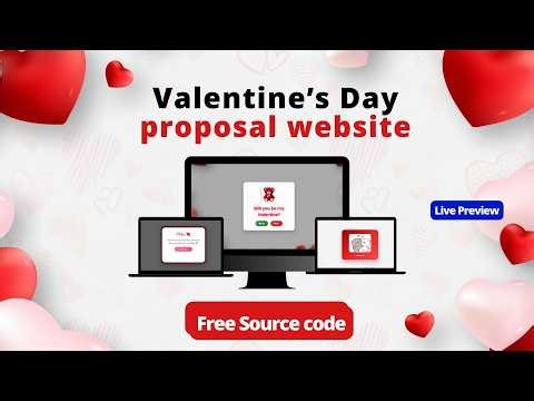 Love Proposal – Romantic Animated Valentine Website (HTML, CSS & JavaScript)