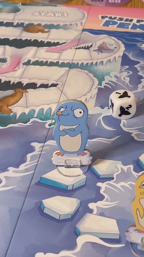 If you see an orca, just ignore it and waddle on 🐧🐳 Push Push Penguin is a thrilling game, where you race to the end. The catch(is a fish as well) is that you can’t be the first to the end. The whale await and moves closer to the penguins. Save those fish for re-rolls and push the others to the front. You can preorder push push penguin online at wisewizards(I also have the link in bio) This game was created by @wisewizardgames #gamenight #tabletopgames #boardgames #penguin This video is Sponso