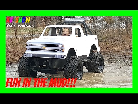4 Year Old Kid Driving The Mini Monster Truck! Fun Outdoor Activities For Kids!