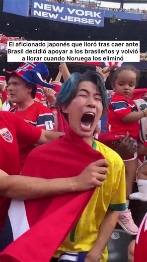En los últimos días, un video de un japonés totalmente devastado tras la eliminación de su país ante Brasil, se hizo muy viral. Ayer, con la eliminación de Brasil ante Noruega, el japonés volvió a estallar en llanto ya que decidió apoyar a la selección que los eliminó. Desde luego, que lo suyo no ha sido elegir equipo, ya que al que ha apoyado siempre se ha ido fuera.