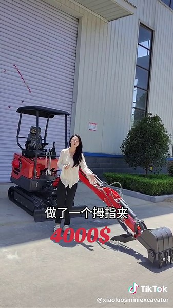 Xiao Luo's mini excavator on TikTok