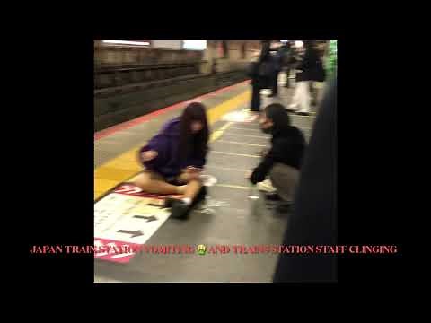 JAPAN TRAIN STATION VOMITING 🤮 AND TRAINS STATION STAFF CLINGING