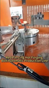 Red Piercing Hot Forging Bolt Automatic Production Line #machine #wireworks #factory #copper