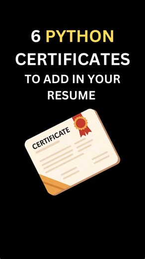 Code Crush on Instagram: "🔥 6 FREE Python Certifications to Boost Your Resume in 2025! 🔥 Don’t spend money when the internet is giving you this for FREE 👇 ✅ Python for Beginners – Microsoft ✅ Programming with Python 3.X – Simplilearn ✅ Advanced Python – Codecademy ✅ AI Python for Beginners – DeepLearning.AI ✅ Python Libraries for Data Science – Simplilearn ✅ Data Analysis with Python – freeCodeCamp These certifications are perfect for: 💼 Freshers 📊 Data Analysts 🤖 AI/ML Aspirants 💻 Python