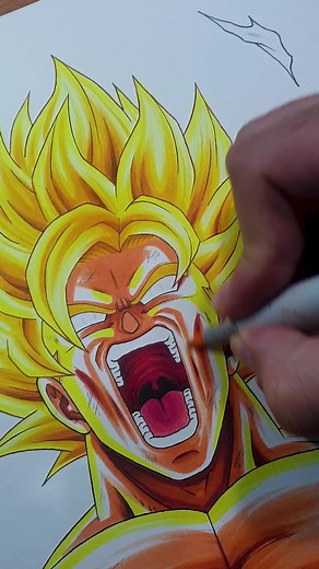 Super Saiyan Goku Drawing Tutorial | Dragon Ball Z Artwork