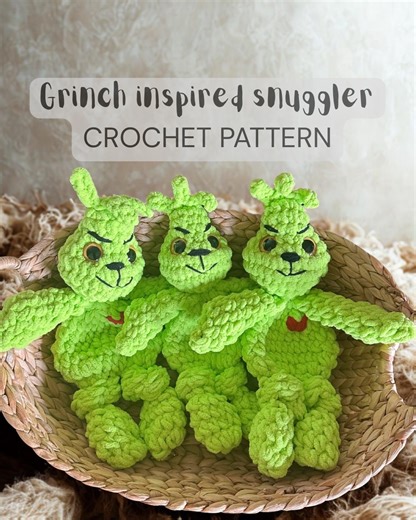 Grinch Inspired Crochet Pattern: Christmas Snuggler Plushie (PDF Tutorial) - Etsy Canada