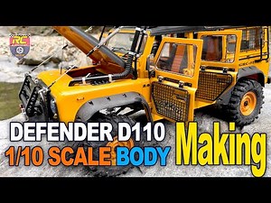1/10 Scale RC Car | Camel Trophy D110 Defender | Scale B0DY | Axial SCX10 II | Make a sash & body