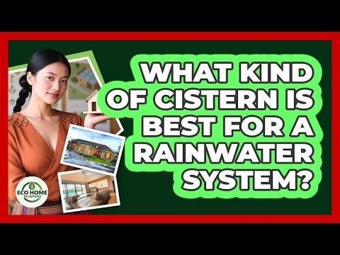 What Kind Of Cistern Is Best For A Rainwater System? - Eco Home Blueprint