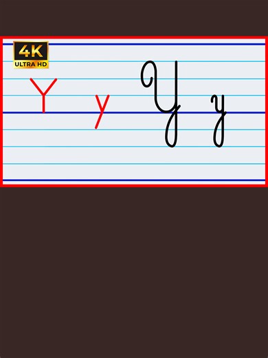 Les 4 formes de la lettre Y en écriture