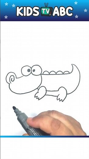 How to Draw an Alligator For Kids And Toddlers