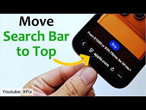 How to Move Safari Search Bar to Top on iOS 26